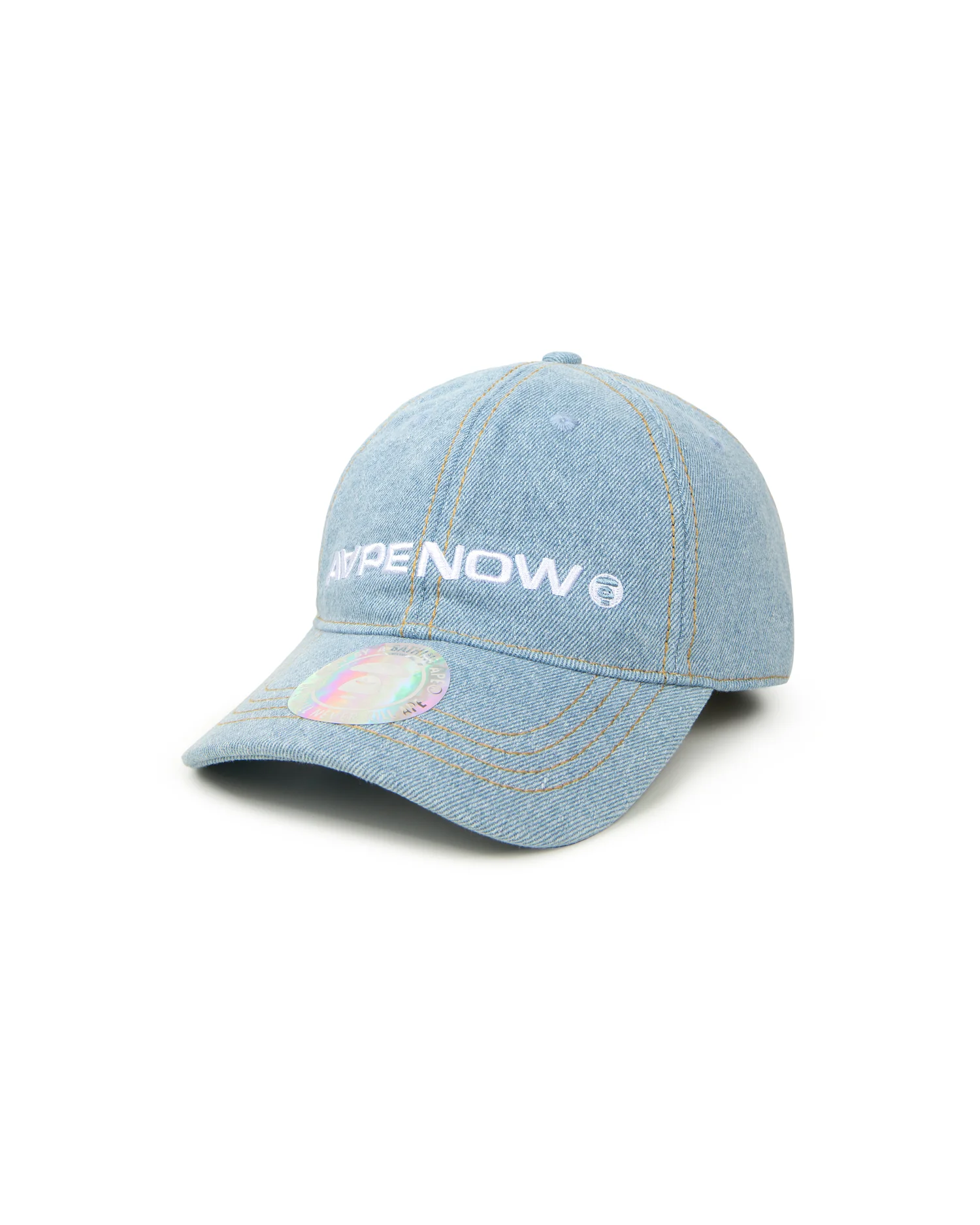 Moonface embroidered denim cap - Image 6