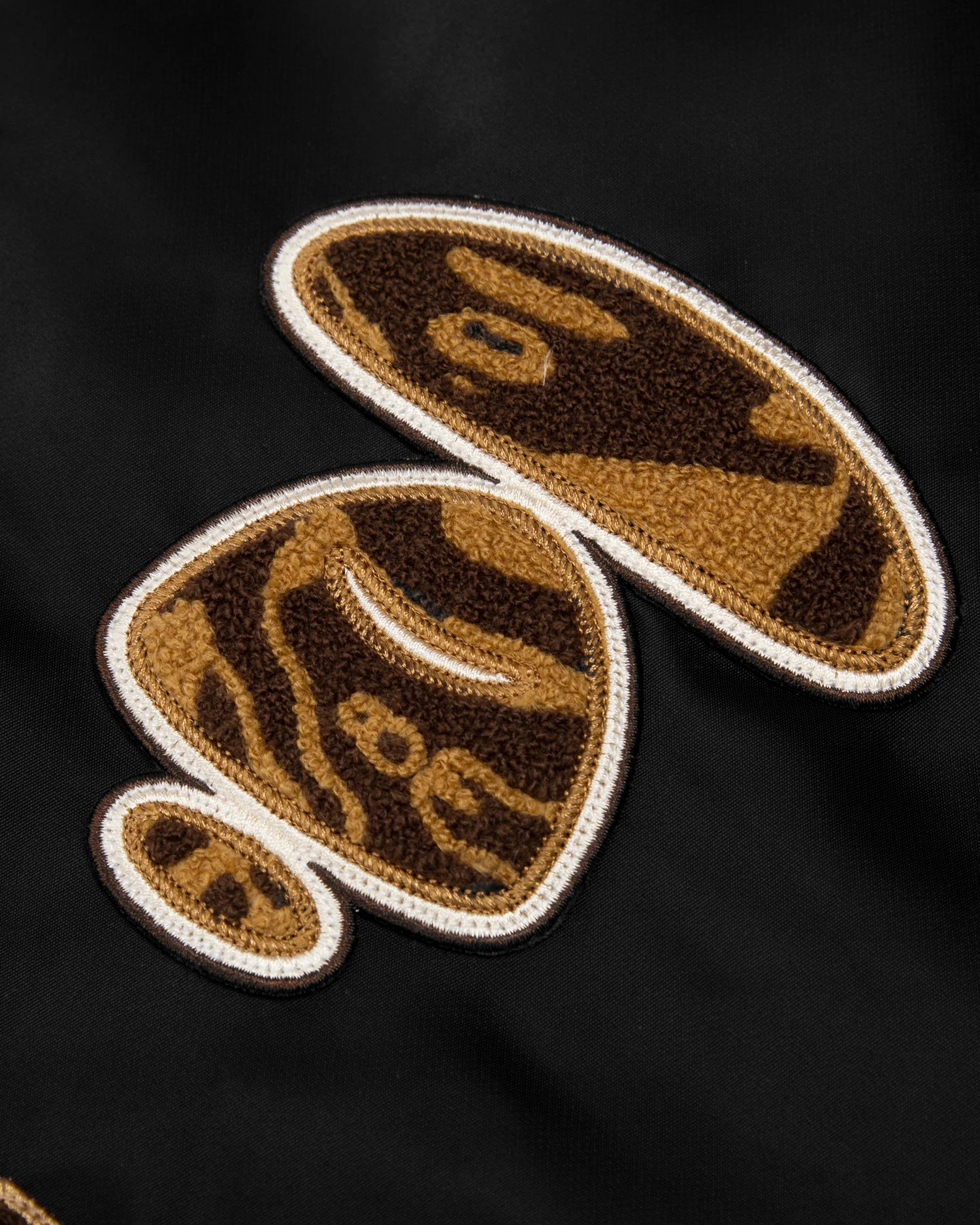 Moonface patterned patch baseball jacket - Image 3