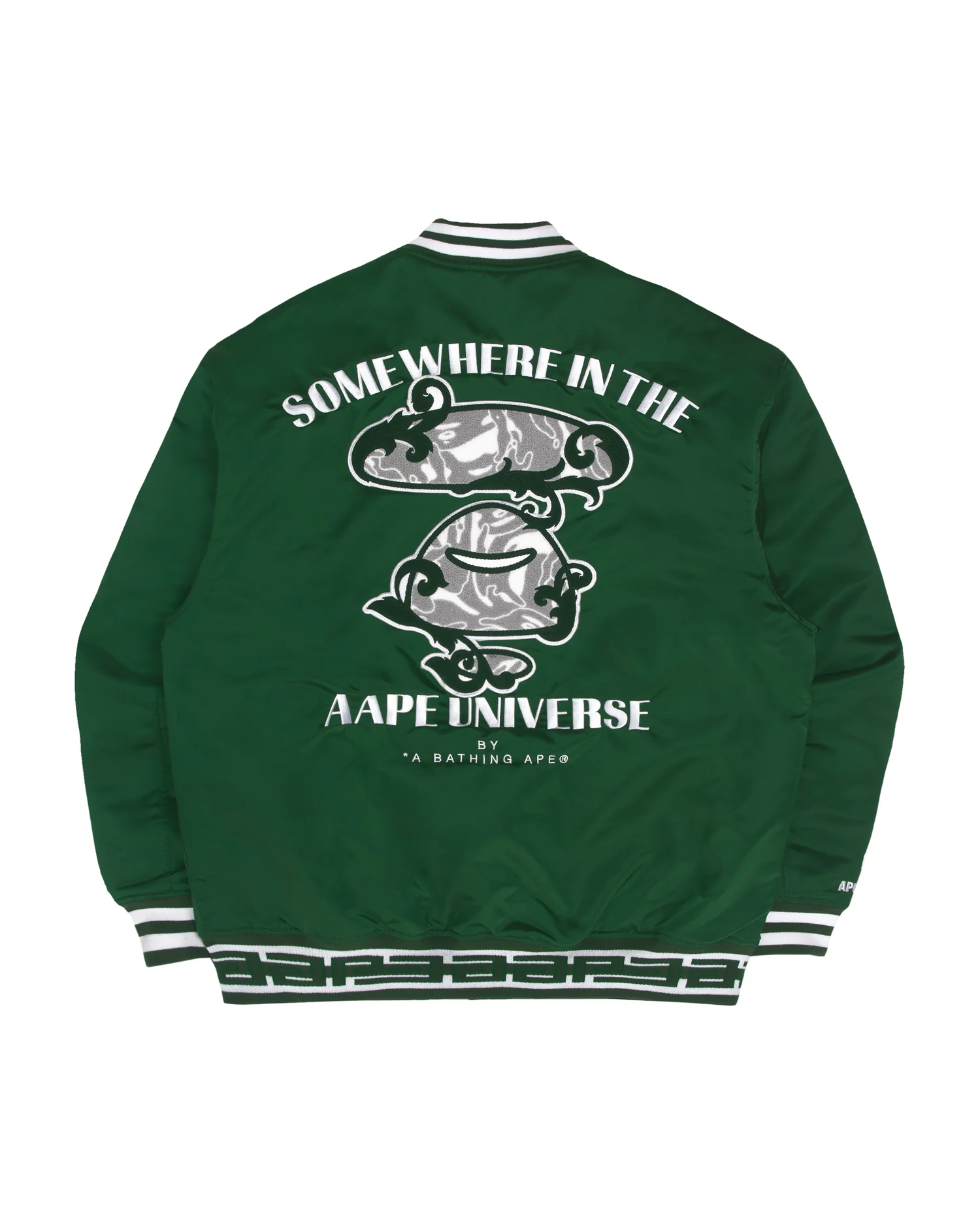 Moonface patterned patch baseball jacket - Image 7