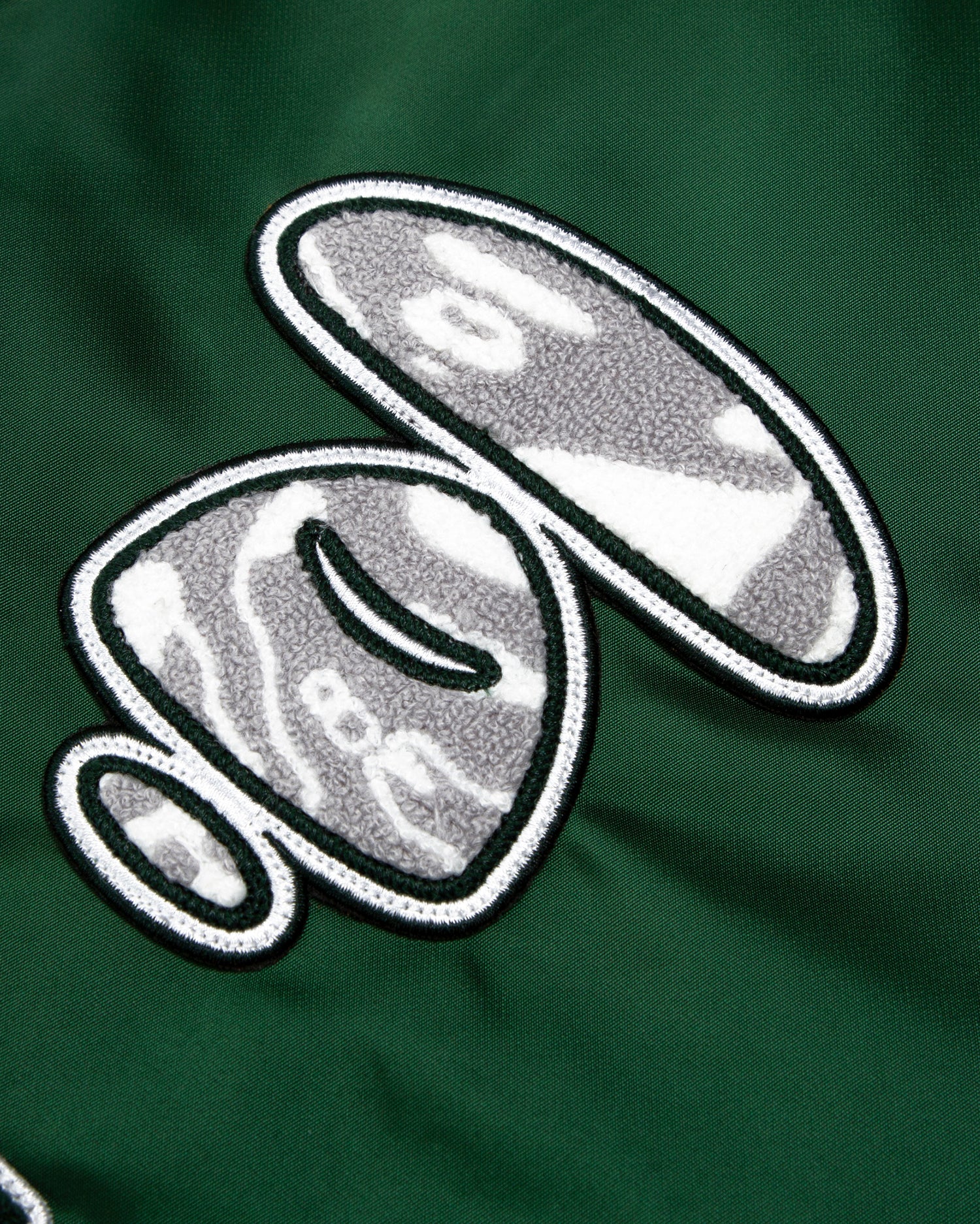 Moonface patterned patch baseball jacket - Image 8