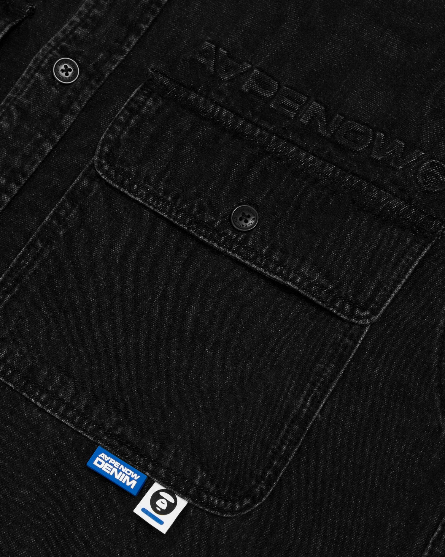 Moonface patch denim shirt - Image 4