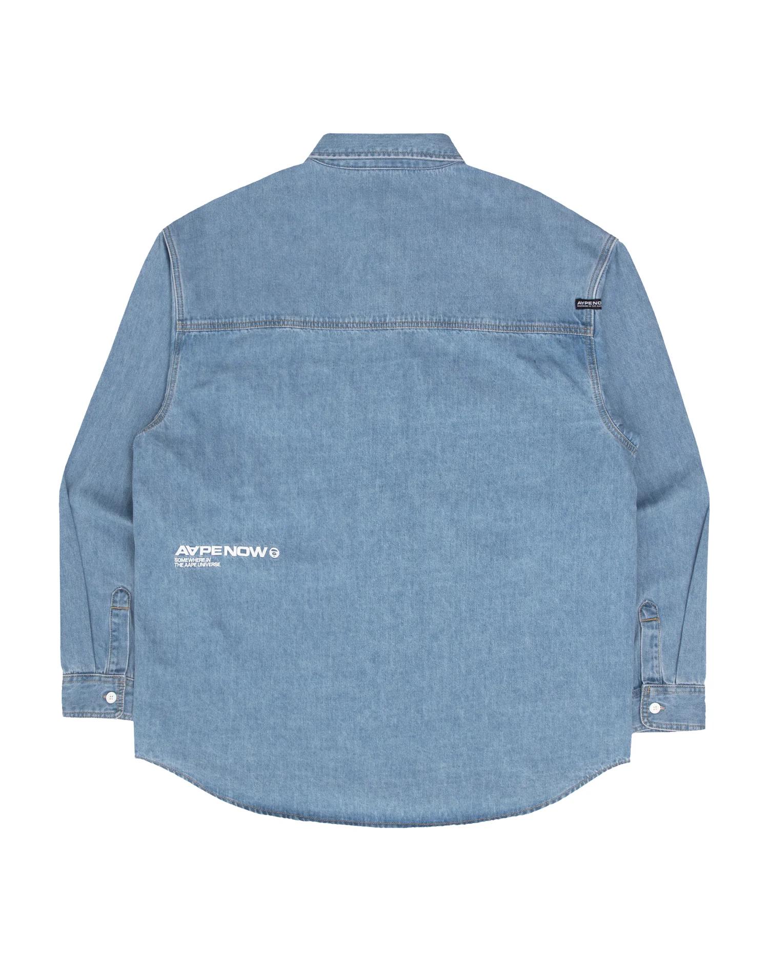 Moonface patch denim shirt - Image 7