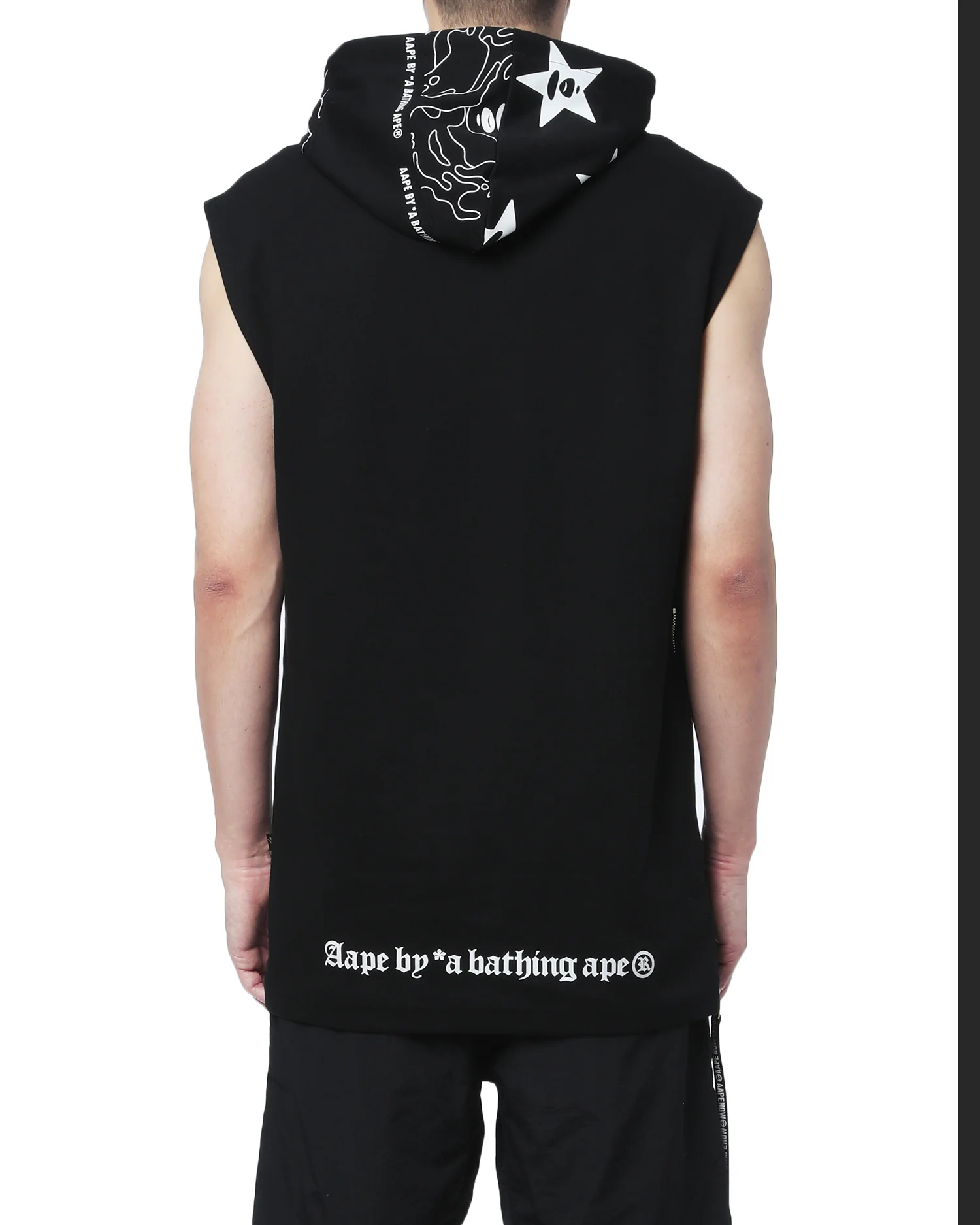 Metallic Moonface sleeveless hoodie - Image 4
