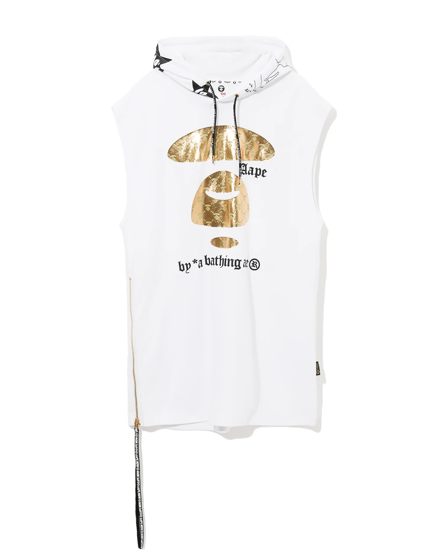 Metallic Moonface sleeveless hoodie - Image 7